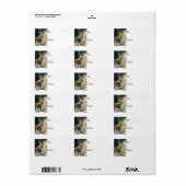 Vintage cadeauLabel voor kerstKaarten Etiket (Full Sheet)