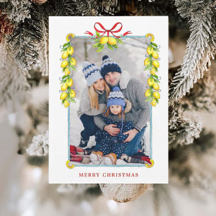 Vintage cadre citron Photo Noël Carte de voeux