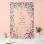 Vintage cadre fleuri mariage (Mariage)