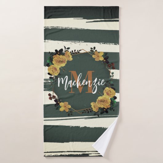 Vintage cadre floral (Serviette de bain)