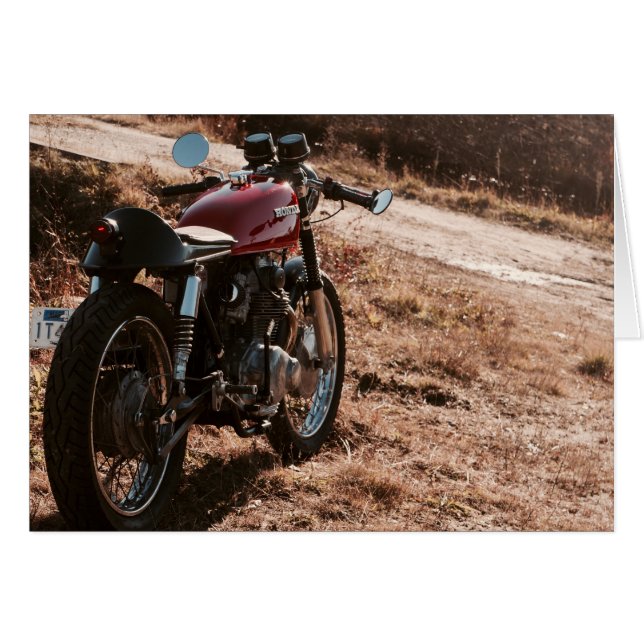 Vintage Café Racer in Cranberry Field (Voorkant Horizontaal)