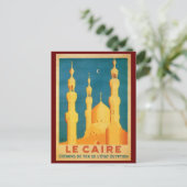 Vintage Caïro, Egypte: reisreclame Briefkaart (Staand voorkant)