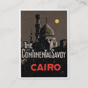 Vintage Cairo Hotel Poster Visitekaartje