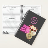 Vintage Cake Baking Queen Recipe Notitieboek (Binnen)