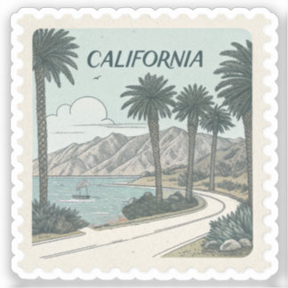 Vintage California Pacific Coast Highway Sticker