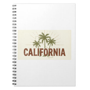 Vintage California sweatshirt Retro palmboomstij Notitieboek