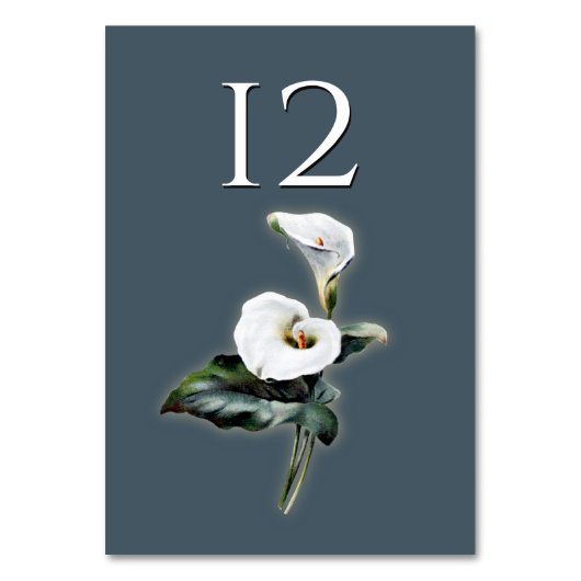 Vintage Calla Lily Mariage Carte Numéro de table (Par défaut)