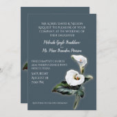 Vintage Calla Lily Wedding Uitnodiging (Voorkant / Achterkant)
