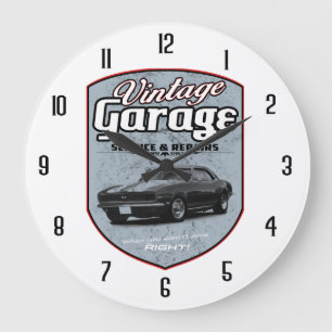 Vintage Camaro Retro Garage Grote Klok