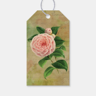 Vintage Camellia French Botanical Cadeaulabel