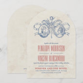 Vintage Cameo Love Wedding Invitation (Devant / Derrière)