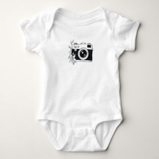 Vintage Camera – Bloemenschets Romper