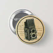 Vintage camera fotograaf Button (Voorkant /achterkant)