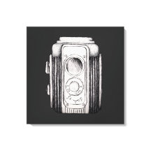 Vintage Camera Zwart Zonder tekst
