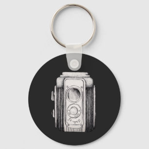 Vintage Camera Zwart Zonder tekst Sleutelhanger