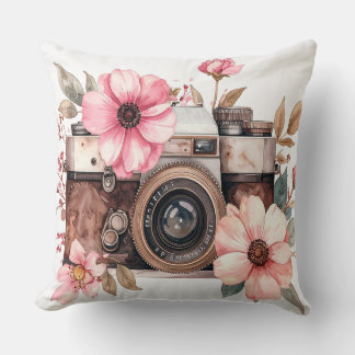 Vintage Camerabeker - Geschenk voor Fotografie Lie Kussen