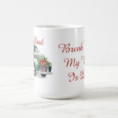 Vintage Camion Père Noël Festive Mug (Centre)