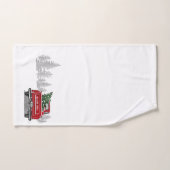 Vintage Camion rouge Arbre de Noël Pins rustiques  (Serviette à main)