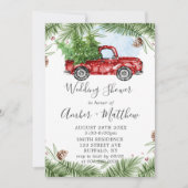 Vintage Camion rouge Invitations Wedding showers d (Devant)