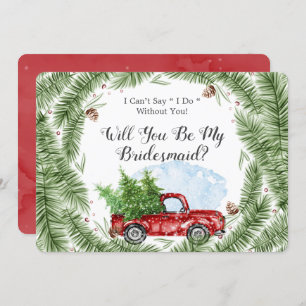 Vintage Camion Rouge Tu Es Mes Invitations D'Épous