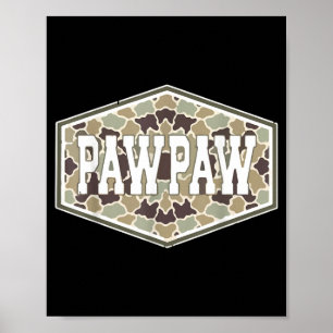Vintage Camouflage Papafatherhood Camo Familie Poster