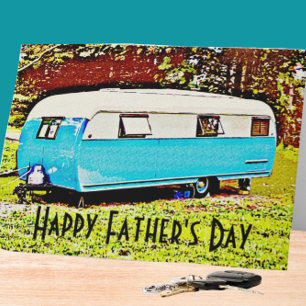 Vintage Camper Trailer Vaderdag Kaart