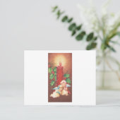 Vintage Candle Lit Angels Briefkaart (Staand voorkant)