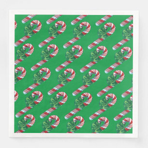 Vintage Candy Cane Paper Napkin Servet