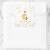 Vintage cannelle infusée de miel Carré Étiquette (Sac)