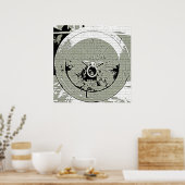 Vintage Cannon Grunge Poster (Keuken)