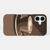 Vintage Cappuccino iPhone 16 Hoesje (Achterkant horizontaal)
