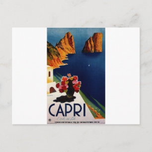 Vintage Capri Italy Travel Briefkaart
