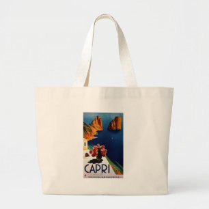 Vintage Capri Italy Travel Grote Tote Bag