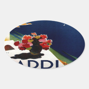 Vintage Capri Italy Travel Ovale Sticker