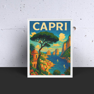 Vintage Capri Italy Travel Poster