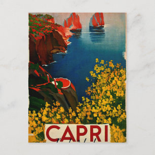 Vintage Capri L'Isola del Sole Italië Briefkaart