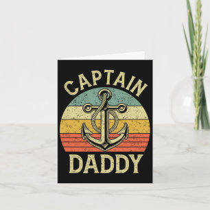 Vintage Captain Daddy Boot Ponton Vader Vissen Zei Kaart