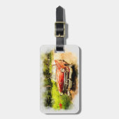 Vintage Car Bagagelabel (Voorkant verticaal)