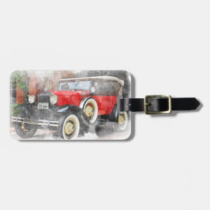 Vintage Car Bagagelabel