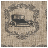 Vintage Car Burlap Stof (Close Up)