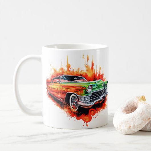 Vintage Car Coffee Mug (Avec donut)