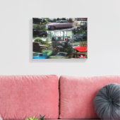 Vintage Car Collage Canvas Afdruk (Insitu (Woonkamer))
