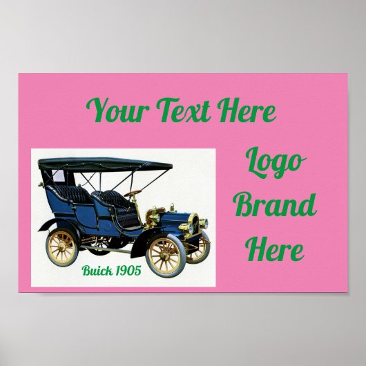 Vintage Car Design Poster (Voorkant)