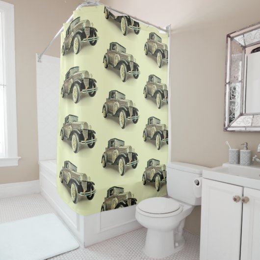 Vintage Car Douchegordijn (In situ)