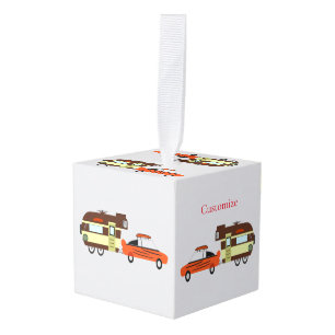 Vintage Car en Camper Thunder_Cove Kubus Ornament