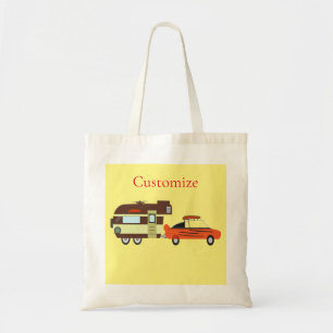 Vintage Car en Camper Thunder_Cove Tote Bag