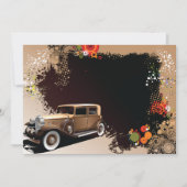 Vintage Car Grunge Uitnodigingen (Voorkant)