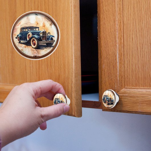 Vintage Car Keramische Knop
