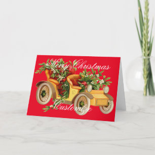 Vintage Car Kerstmis Mistletoe Thunder_Cove Feestdagen Kaart