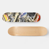 Vintage Car Mosaic Skateboard (Horizontaal)